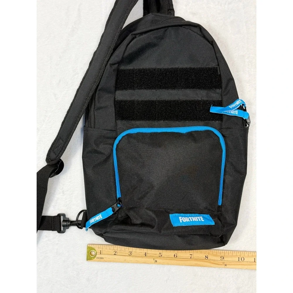 Fortnite Amplify Sling Pack Black Embroidered Loot Llama Logo Carry Bag